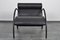 Black Leather Zyklus Armchair & Stool by Peter Maly for Cor, 1980s, Set of 2 6
