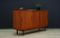 Credenza alta vintage in teak con ante scorrevoli, Danimarca, anni '70, Immagine 2