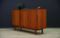 Danish Vintage Teak Highboard with Sliding Doors, 1970s 3