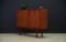 Credenza alta in teak con 2 porte scorrevoli, Danimarca, anni '60, Immagine 3