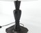 Schwarz emaillierte Steingut Baluster Lampe, 1950er 2