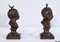 After J-A.Houdon, Jean qui rit, Jean qui pleure, Late 1800s, Bronze Sculptures, Set of 2 14