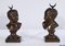 After J-A.Houdon, Jean qui rit, Jean qui pleure, Late 1800s, Bronze Sculptures, Set of 2 4