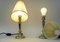 Lampade da tavolo Art Déco placcate in nichel con paralumi in tessuto, Vienna, anni '20, set di 2, Immagine 15