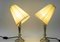 Art Deco Nickel-Plated Table Lamps with Fabric Shades, Vienna, 1920s, Set of 2 14