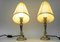 Art Deco Nickel-Plated Table Lamps with Fabric Shades, Vienna, 1920s, Set of 2 7