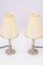 Art Deco Nickel-Plated Table Lamps with Fabric Shades, Vienna, 1920s, Set of 2 10