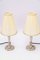 Art Deco Nickel-Plated Table Lamps with Fabric Shades, Vienna, 1920s, Set of 2, Image 10