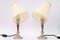 Art Deco Nickel-Plated Table Lamps with Fabric Shades, Vienna, 1920s, Set of 2 4