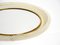 Mid-Century Modern Wall Mirrors with Brass Rim and White Metal Frames, Set of 2 4