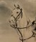 Eugene Laville, Napoleon I on Horseback, 1800s, Pencil & Wash on Paper, Framed 4