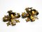 Brutalist Gilded Iron Wall Lamps, 1960s, Set of 2 13