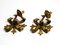 Brutalist Gilded Iron Wall Lamps, 1960s, Set of 2, Image 5