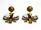 Brutalist Gilded Iron Wall Lamps, 1960s, Set of 2 4