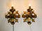 Brutalist Gilded Iron Wall Lamps, 1960s, Set of 2, Image 2