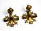 Brutalist Gilded Iron Wall Lamps, 1960s, Set of 2 12