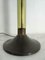 Tischlampe aus Messing Acrylglas & Stoff, 1960er 11