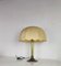 Table Lamp in Brass Acrylic Glass and Fabric, 1960s 1