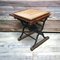 Vintage Architects Desk in Teak & Cast Iron Base 1