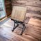 Vintage Architects Desk in Teak & Cast Iron Base 5