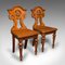 Antique Scottish Victorian Hall Chairs in Oak, 1890s, Set of 2, Image 2