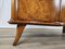 Small Sideboard in Blond Walnut Briar with Decorated Sliding Glass, Italy, 1950s, Image 30