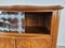 Small Sideboard in Blond Walnut Briar with Decorated Sliding Glass, Italy, 1950s 18