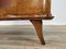 Small Sideboard in Blond Walnut Briar with Decorated Sliding Glass, Italy, 1950s 33