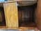 Small Sideboard in Blond Walnut Briar with Decorated Sliding Glass, Italy, 1950s, Image 27