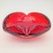 Vintage Murano Ashtray in Heart Shape in Murano Glass, 1950s 5