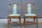 Italian Bamboo Chairs in Multicolor Fabric, 1950s, Set of 2, Image 1