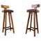 Vintage Brutalist Bar Stools, 1960s, Set of 2, Image 1