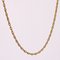 20th Century French 18 Karat Yellow Gold Double Jaseron Mesh Chain Necklace, Image 4