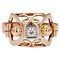 French Diamond 18 Karat Rose Gold Ring, 1950s 1