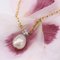 20th Century Fine Pearl and Diamond 18 Karat Yellow Gold Necklace, Image 11
