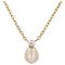 20th Century Fine Pearl and Diamond 18 Karat Yellow Gold Necklace 3