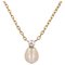 20th Century Fine Pearl and Diamond 18 Karat Yellow Gold Necklace, Image 3
