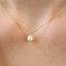 20. Jh. Halskette aus 18 Karat Gelbgold mit Perlen und Diamanten 10