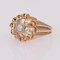 French Diamond 18 Karat Rose Gold Openwork Ring, 1960s, Image 7