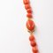 Vintage Red Coral and 18k Yellow Gold Necklace, 1970s 5