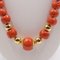 Vintage Red Coral and 18k Yellow Gold Necklace, 1970s 3