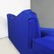 Modern Italian Rounded Sofa in Electric Blue Fabric by Maison Gilardino, 1990s 11