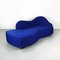 Modern Italian Rounded Sofa in Electric Blue Fabric by Maison Gilardino, 1990s 2