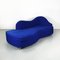 Modernes Italienisches Abgerundetes Sofa aus Electric Blue Stoff von Maison Gilardino, 1990er 2