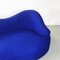 Modern Italian Rounded Sofa in Electric Blue Fabric by Maison Gilardino, 1990s 6