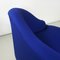 Modern Italian Rounded Sofa in Electric Blue Fabric by Maison Gilardino, 1990s 7