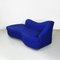 Modernes Italienisches Abgerundetes Sofa aus Electric Blue Stoff von Maison Gilardino, 1990er 3