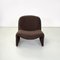 Italian Modern Brown Teddy Alky Lounge Chairs attributed to Piretti for Anonima Castelli, 1970s, Set of 2 2