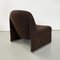 Italian Modern Brown Teddy Alky Lounge Chairs attributed to Piretti for Anonima Castelli, 1970s, Set of 2 6