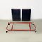 Italian Modern Black and Red Metal Food Trolley on Wheels, 1980s, Image 8